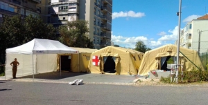 Sistema inovador de "triagem smart" para suspeitos com COVID, no Hospital da Cruz Vermelha