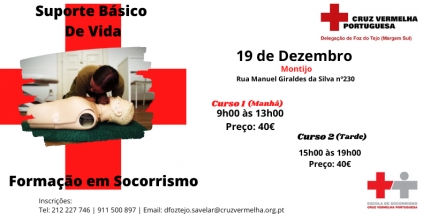 Curso de Suporte Básico de Vida - Montijo - 19 Dezembro