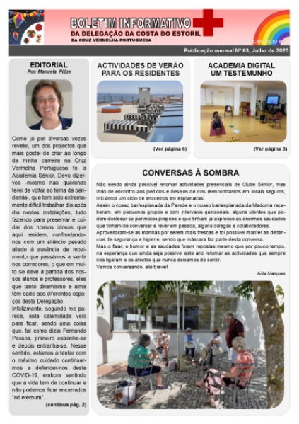 Boletim Informativo 63, Julho de 2020