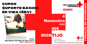 CURSO SUPORTE BÁSICO DE VIDA - SBV | 4 de Novembro 2022 | MONTIJO